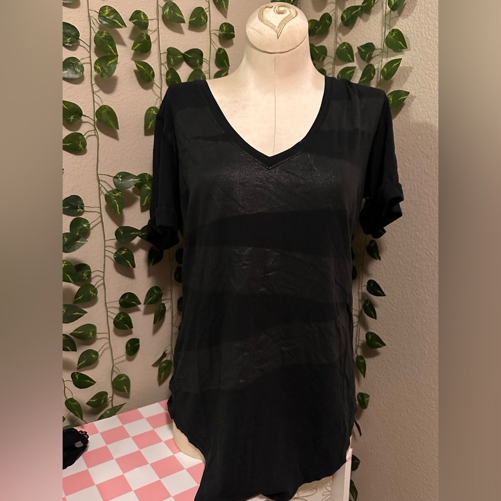 Black And Grey Sparkle Lululemon Top Size Medium